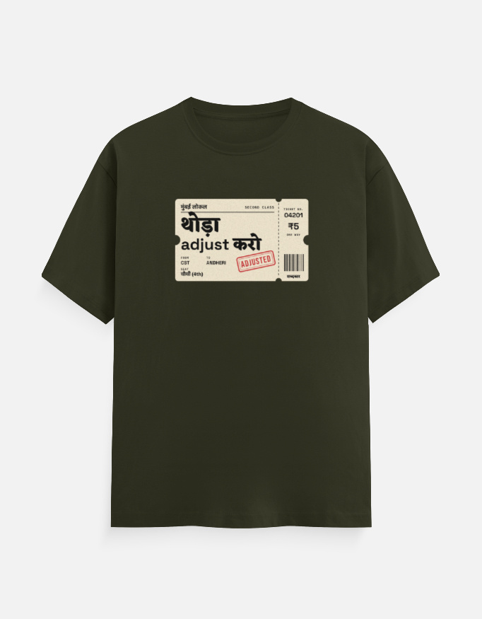 Thoda Adjust Karo Tee, Olive